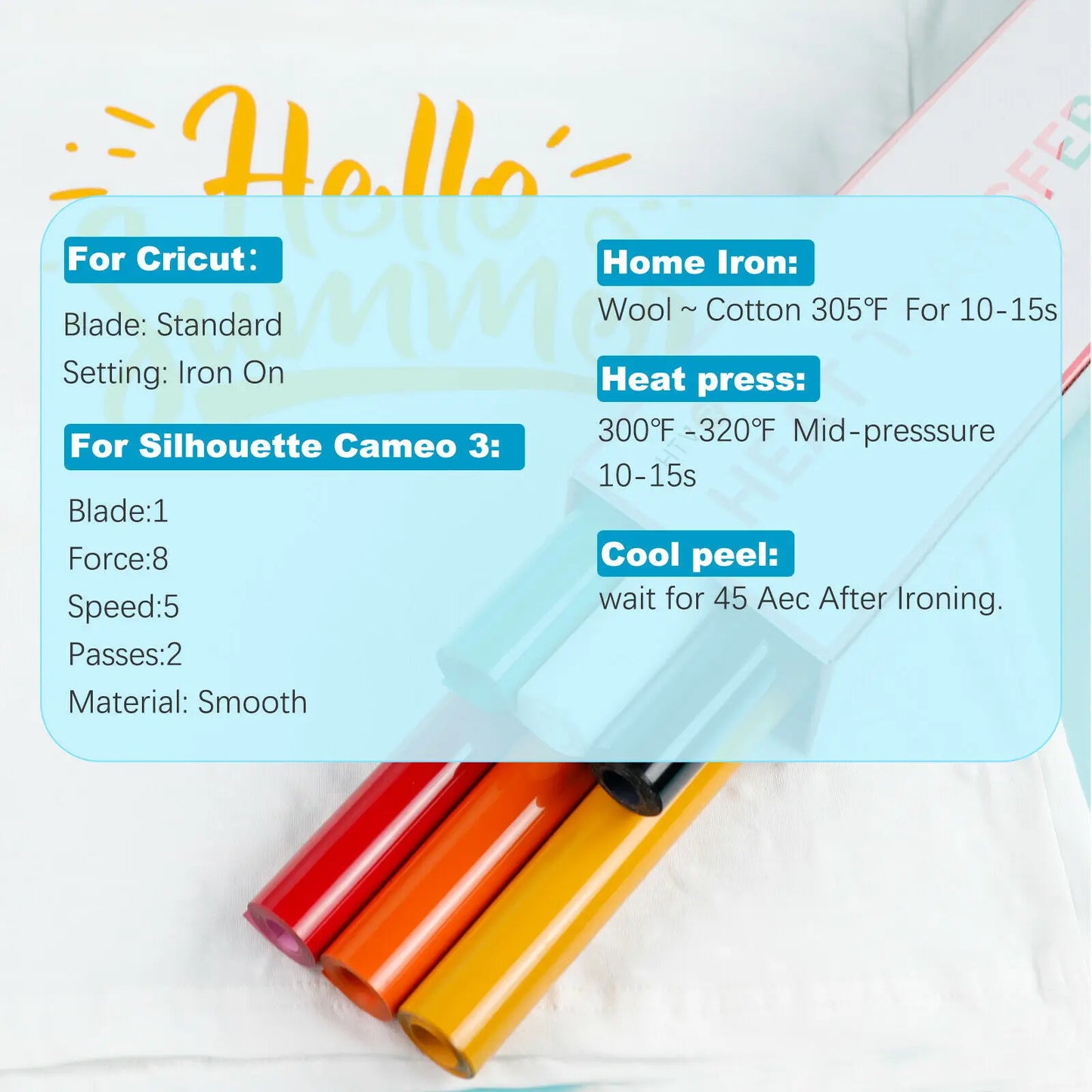 18 Metres of HTV – Compatible with Every Cricut and Silhouette Machine ★★★★★ 50% OFF + Free Shipping