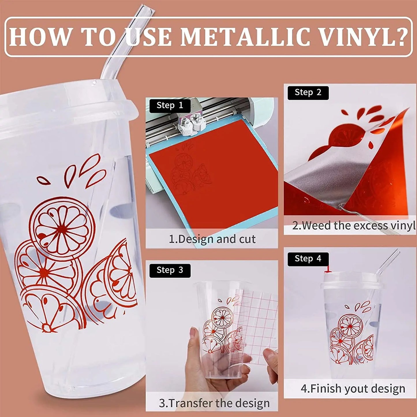Cricut-Compatible: 9pcs 30×30cm Matte Metallic Permanent Adhesive Vinyl Bundle – Sticky Sheets for Plotter & DIY Crafts