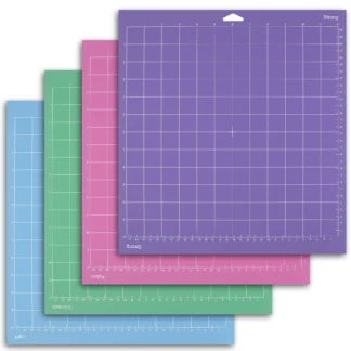 4-Pack Cutting Mats 30 × 30 cm – Cricut-Compatible StandardGrip, LightGrip, StrongGrip & FabricGrip